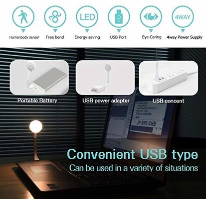 USB Reading Lamp,Keyboard Light,Motion Sensor Light,Adjust Angle Portable Flexible